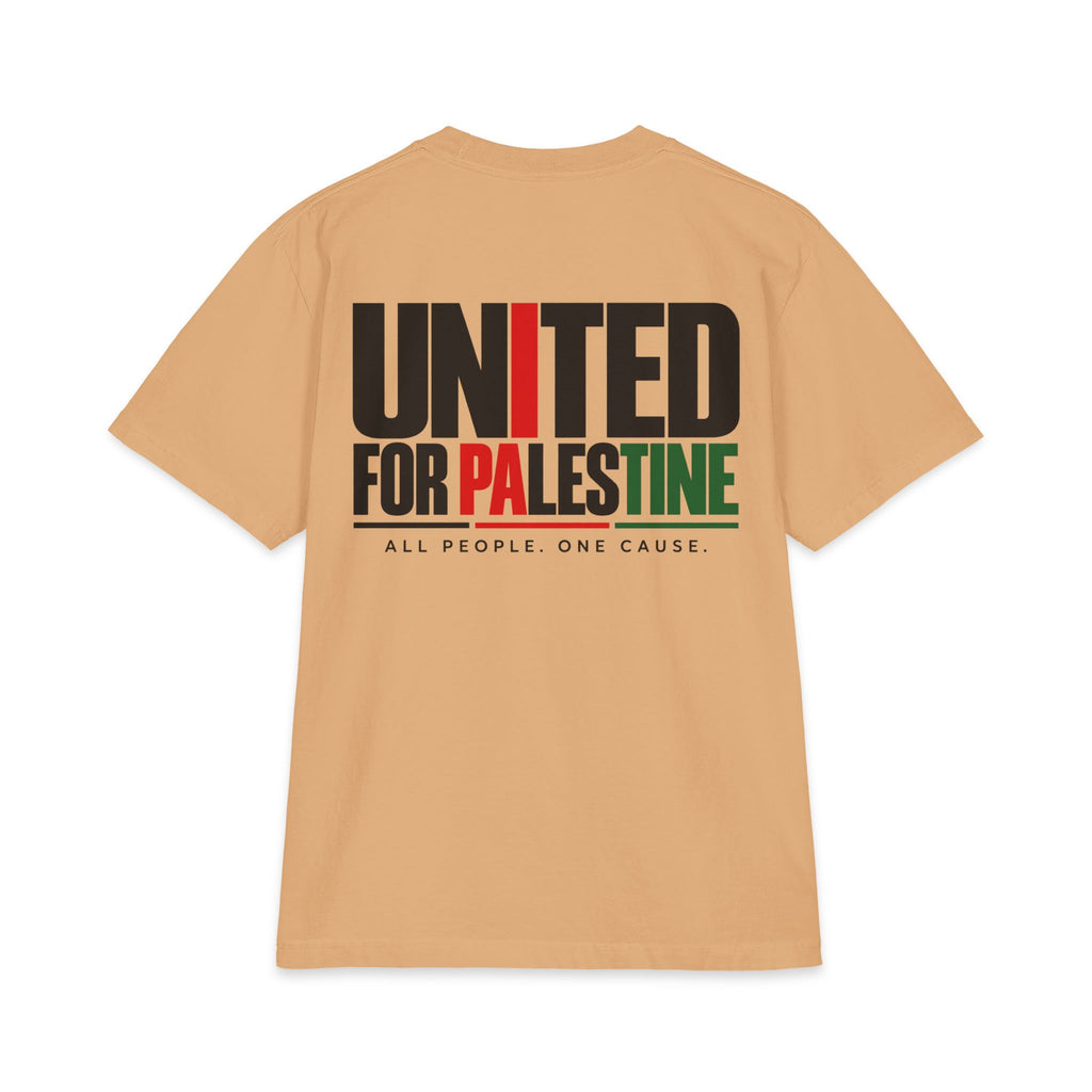 Muslim By Nature United For Palestine t-shirt back design detail