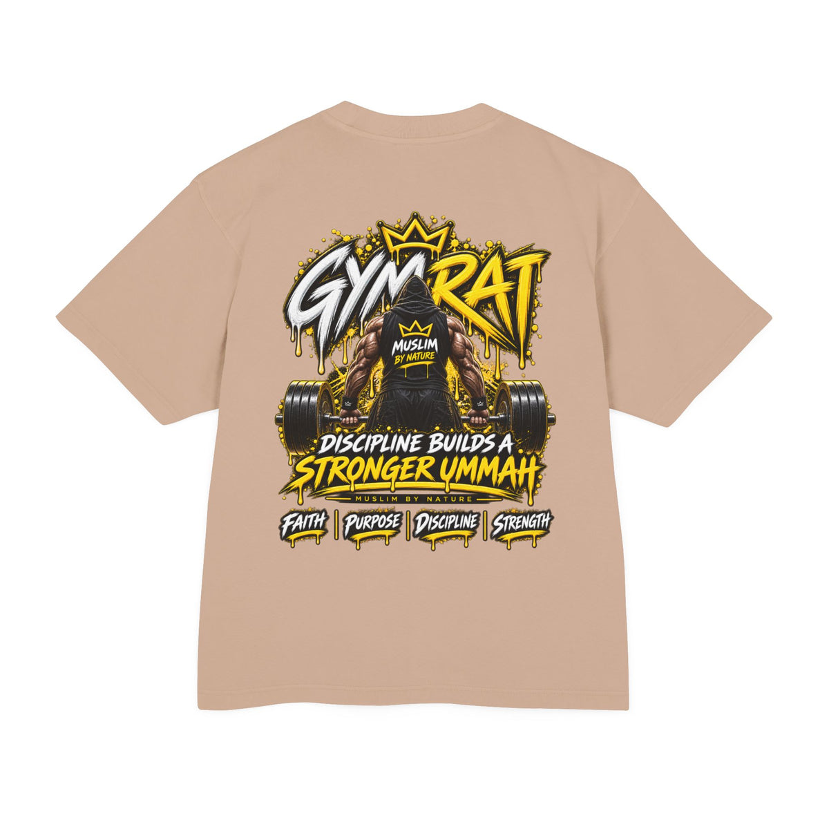 Muslim By Nature™ GYM RAT Classic | Boxy Heavyweight T-Shirt