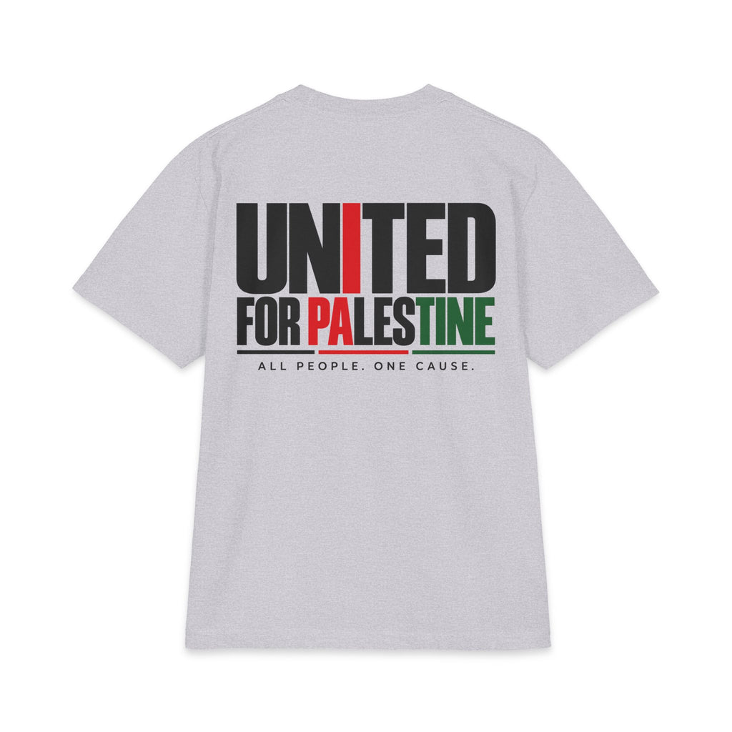 Muslim By Nature United For Palestine t-shirt close-up back print detail