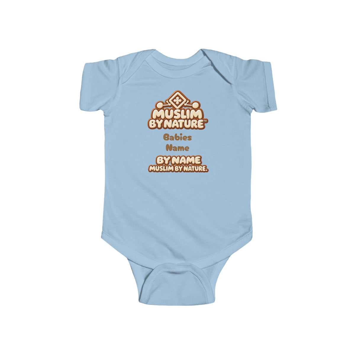 Muslim By Nature™ — Personalized "By Name, Muslim By Nature" Baby Onesie