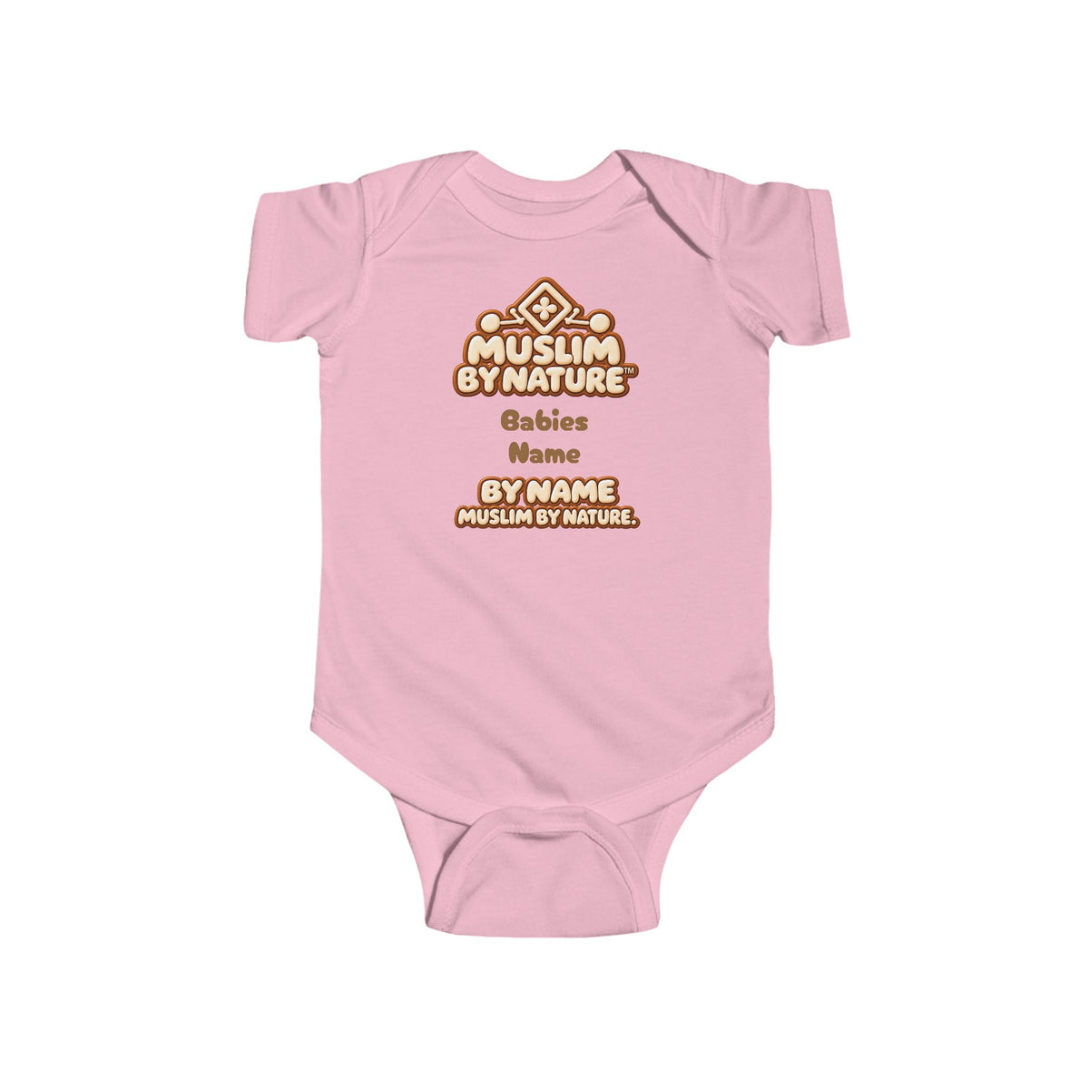 Muslim By Nature™ — Personalized "By Name, Muslim By Nature" Baby Onesie