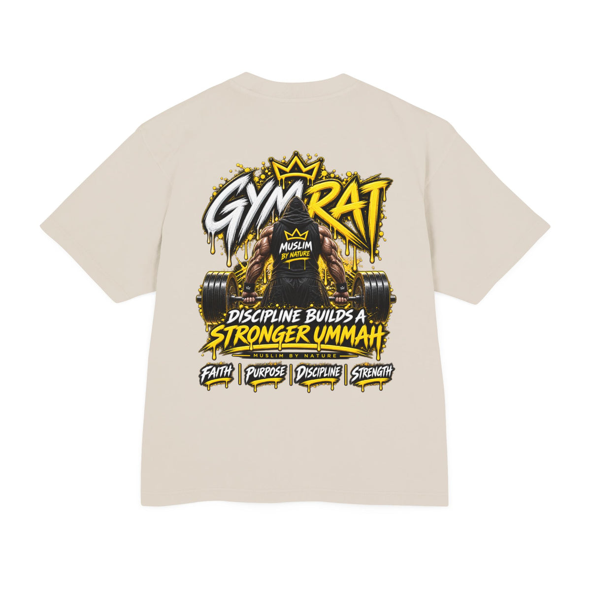 Muslim By Nature™ GYM RAT Classic | Boxy Heavyweight T-Shirt